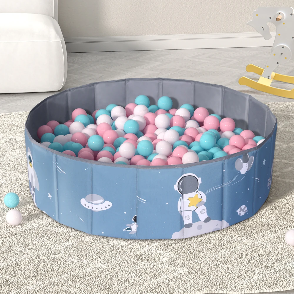 Kids Ball Pool Pit Toddler Play Foldable Child Playhouse Storage Bag Blue - Nurns