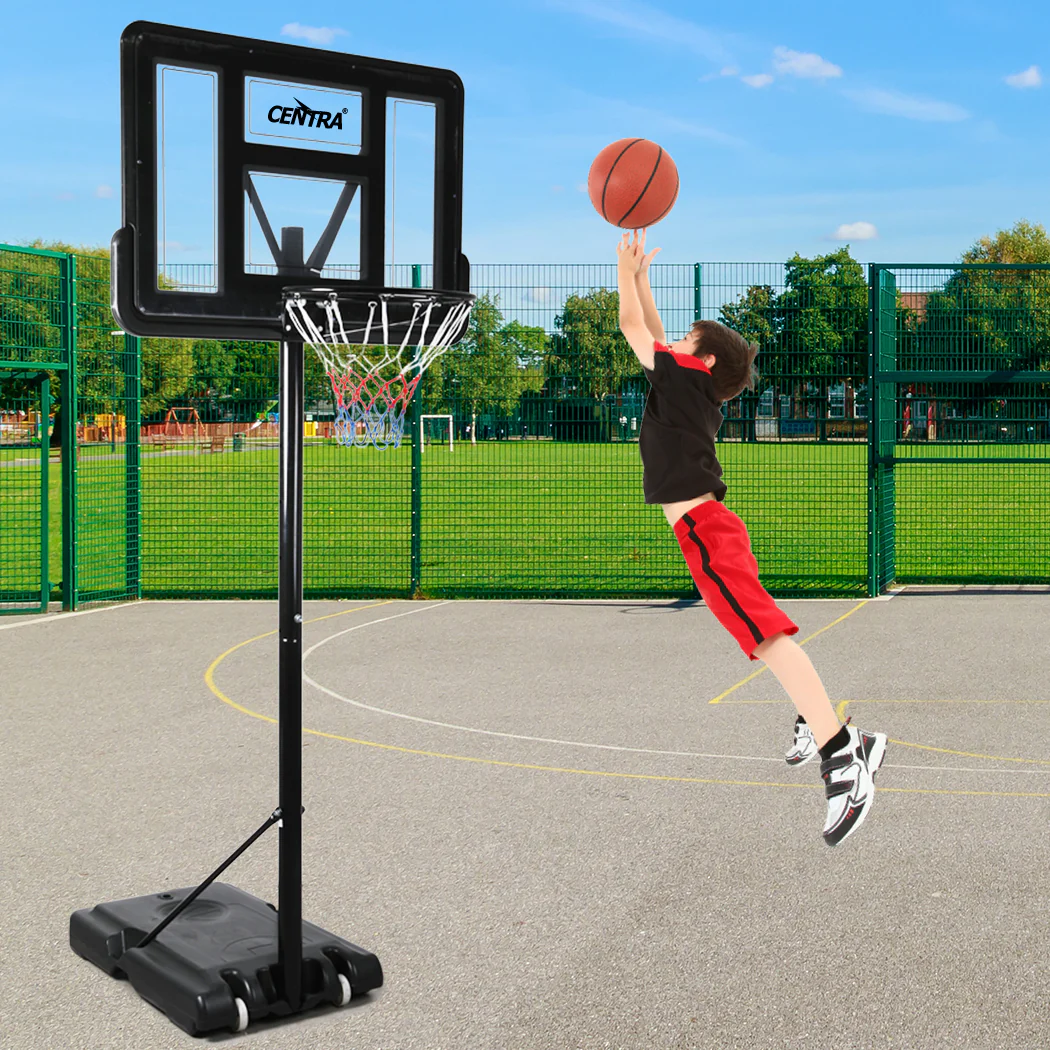 Basketball Hoop Stand System Portable 3.05M Height Adjustable Net Ring In Ground - Nurns