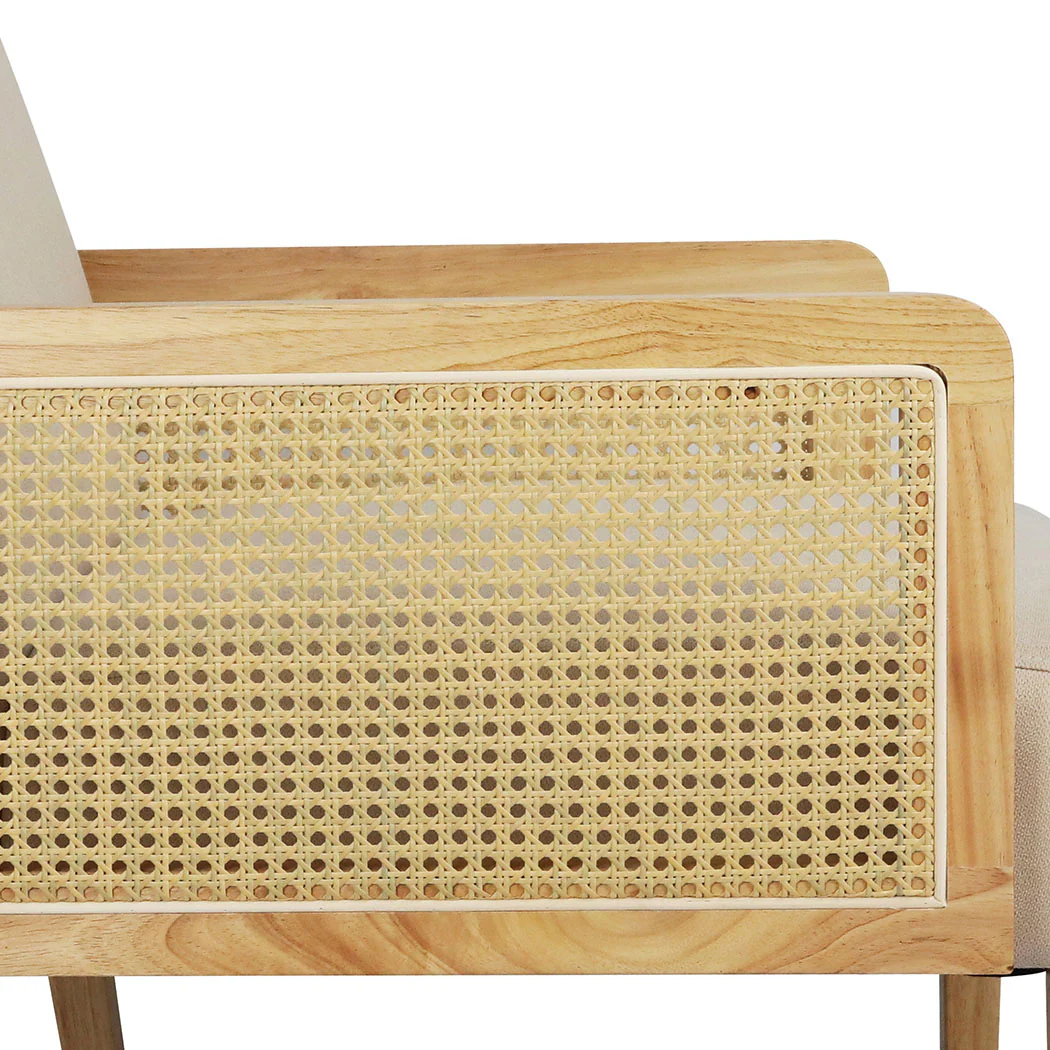 Rattan Lounge Armchair - Natural - Nurns