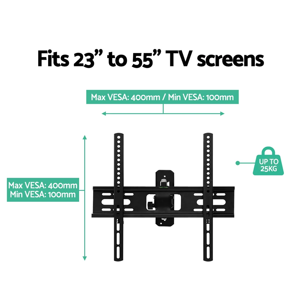 TV Wall Mount Bracket Tilt Swivel Full Motion Flat Slim LED LCD 23 inch to 55 inch - Nurns