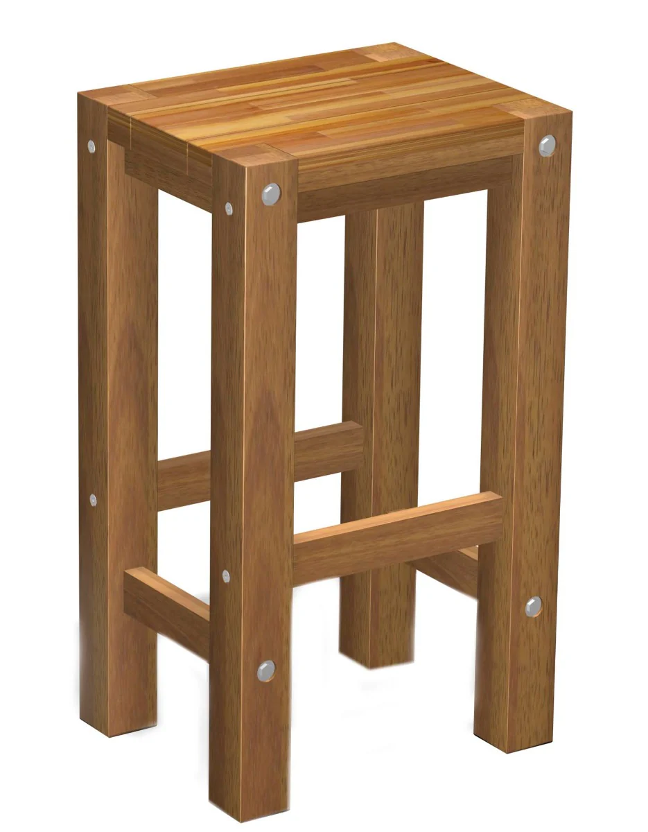 78cm Vienna Sturdy Stool Natural - Natural - Nurns