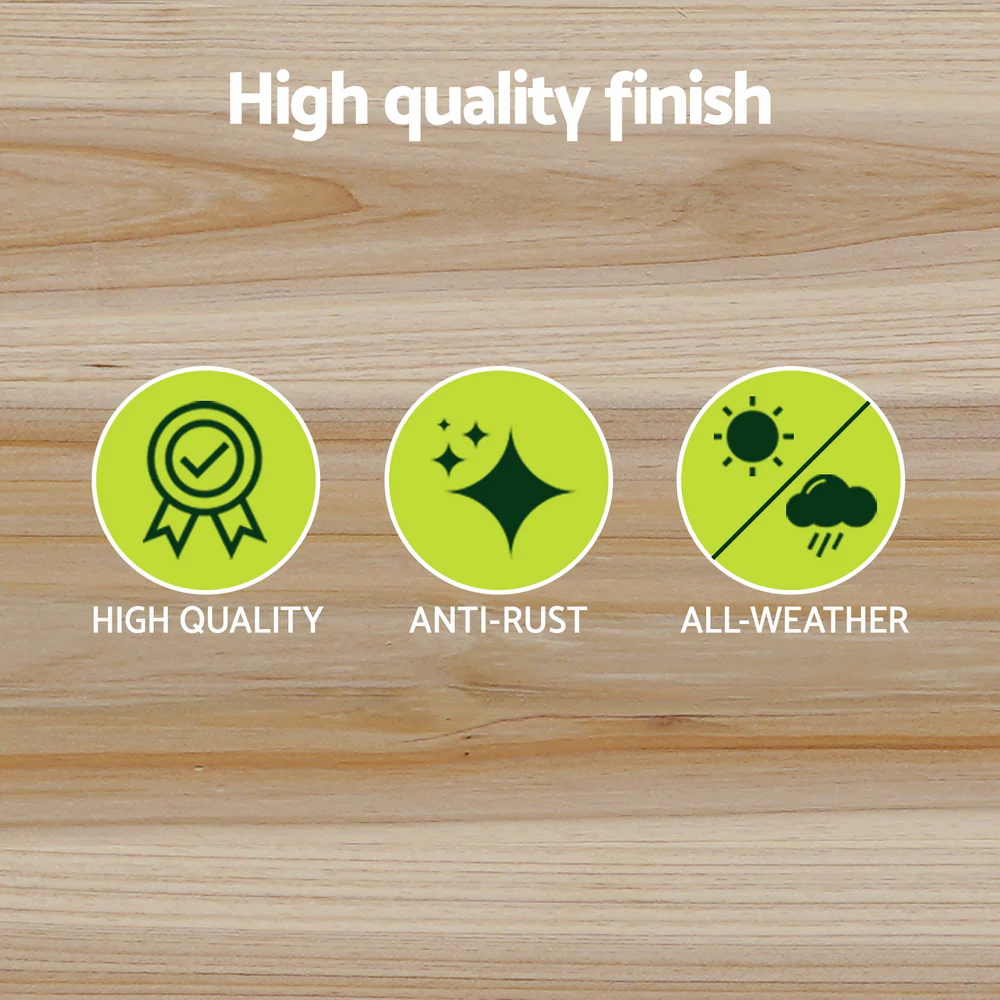 Garden Bed 150x90x30cm Wooden Planter Box Raised Container Growing - Nurns