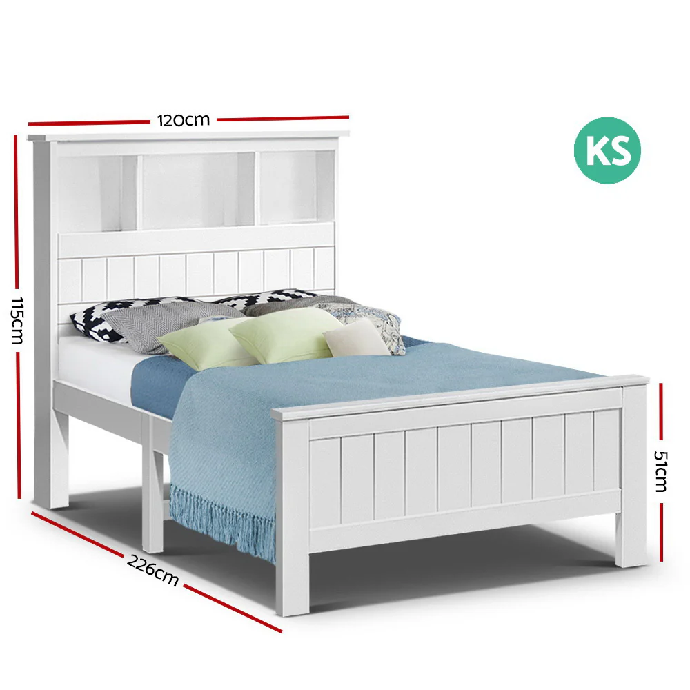 Adio Wooden Timber Bed Frame no Drawers - King Single - Nurns
