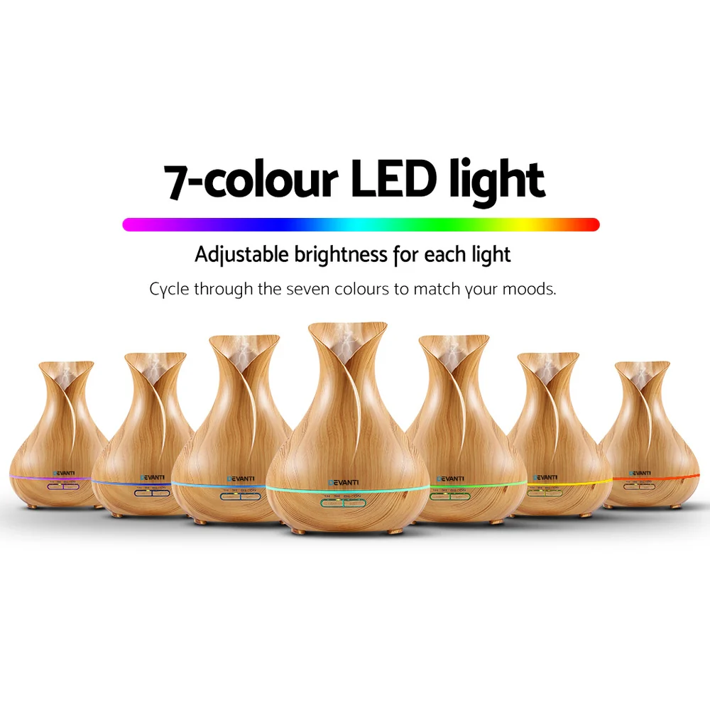 Aroma Diffuser Aromatherapy Light Wood 400ml - Nurns