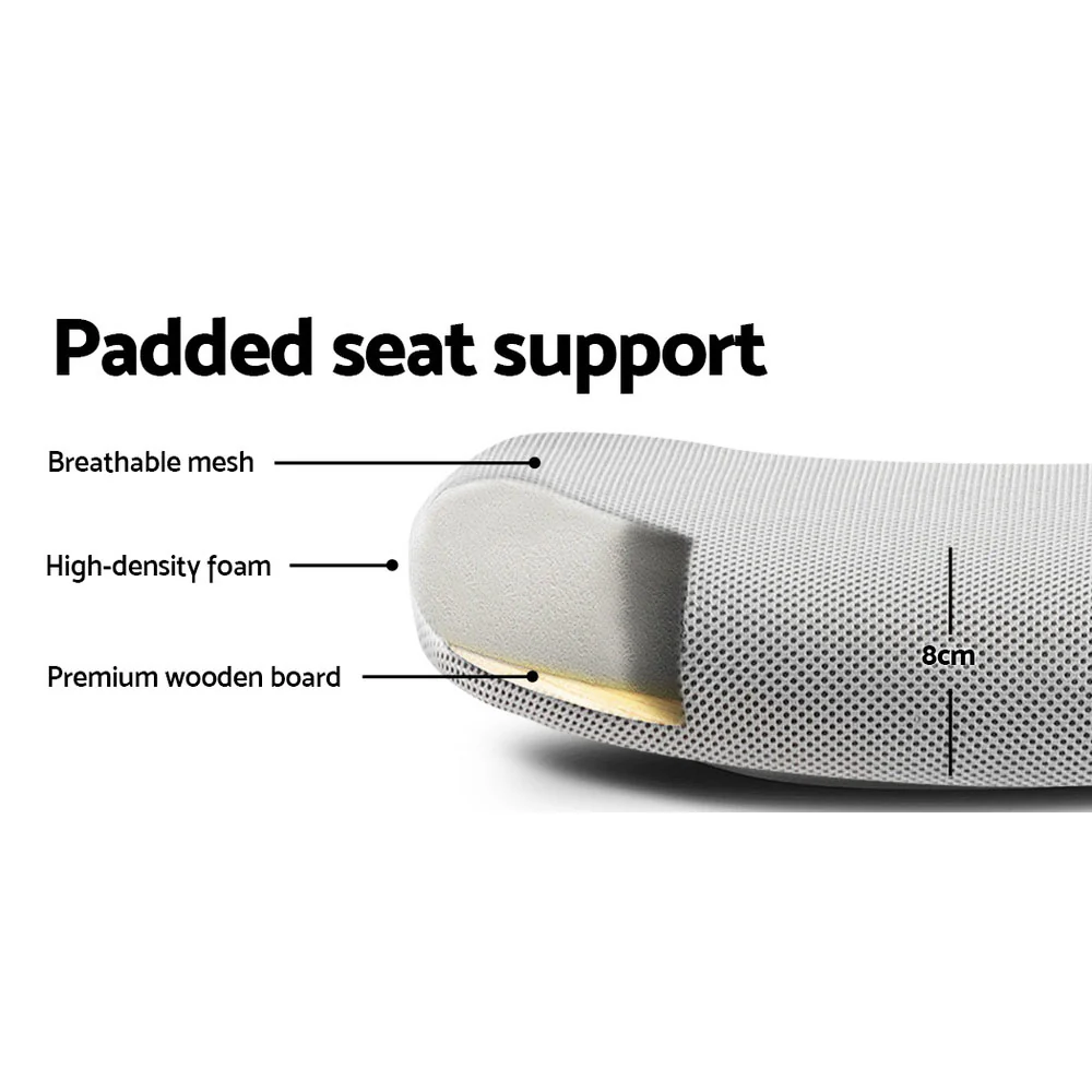 Artiss Mesh Office Chair Mid Back Grey - Nurns