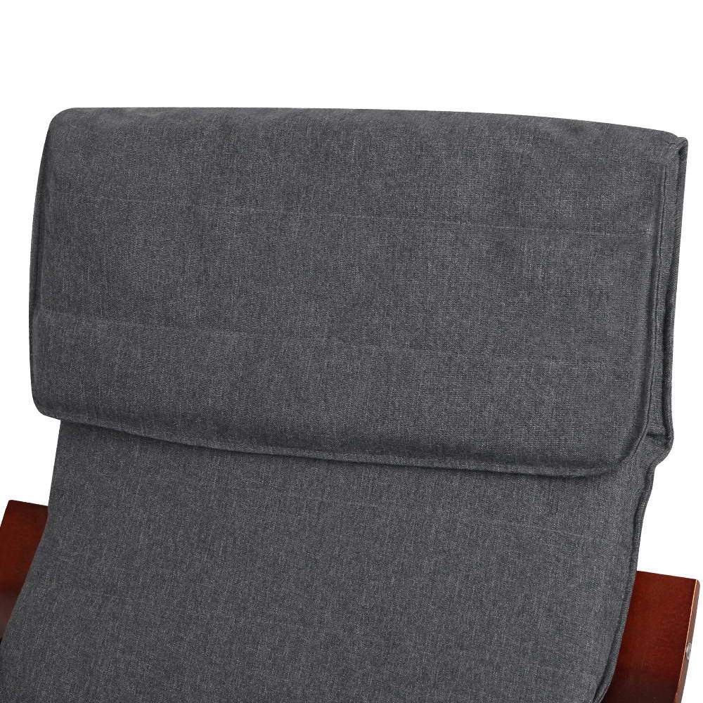 Maribel Rocking Armchair Footrest Nursing - Charcoal - Nurns