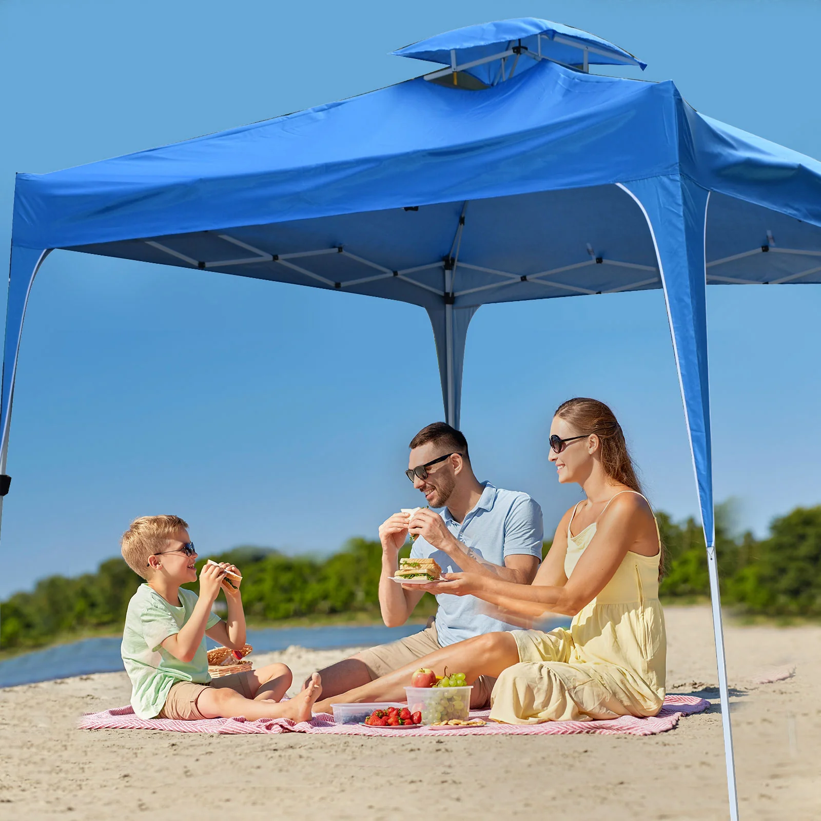 Arcadia Furniture 3M x 3M Outdoor Folding Tent - Navy - Nurns