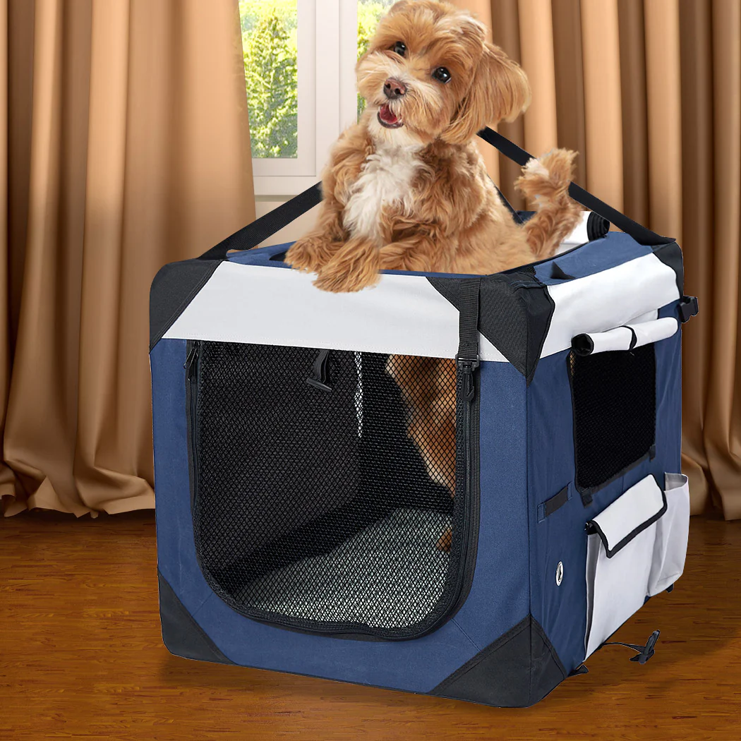 Pet Carrier Bag Dog Puppy Spacious Outdoor Travel Hand Portable Crate Medium - Nurns