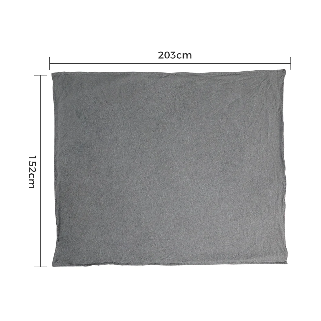 Willa Throw Soft Blanket Double-Sided Washable Cooling Medium - Grey - Nurns
