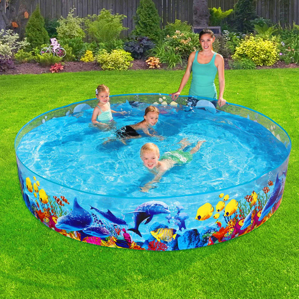 Bestway Kids Pool 244x46cm Round Above Ground Rigid Swimming Pools Undersea 2074L - Nurns