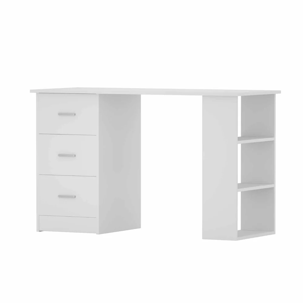 Artiss Computer Desk Drawer Shelf Cabinet White 120cm - Nurns
