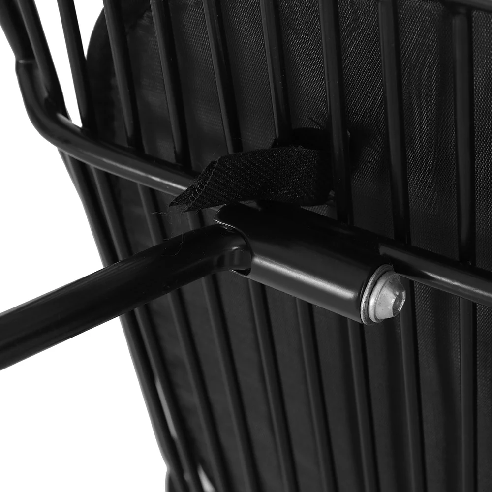 Ambrose Steel Lounge Chair Patio Garden Furniture Set of 2 Outdoor Dining Chairs - Black - Nurns