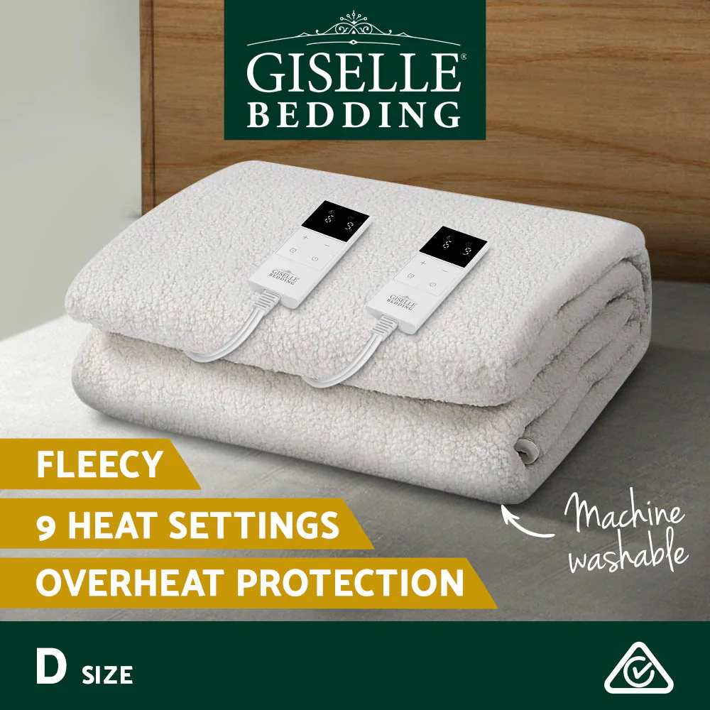 Wendell Electric Soft Blanket Double Size Fleece - White - Nurns