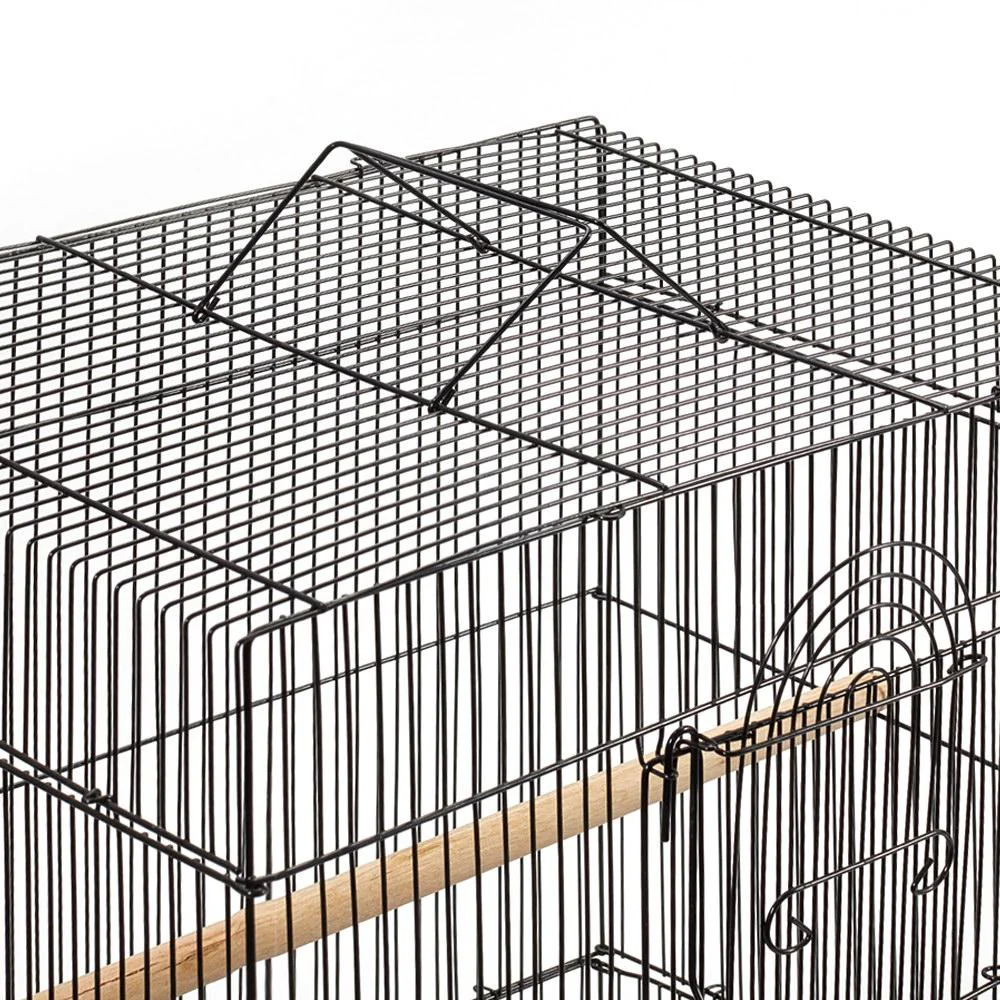 Medium Bird Cage with Perch - Black - Nurns