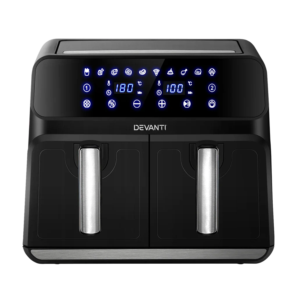 Devanti Air Fryer 8L Dual Zone Fryers - Nurns