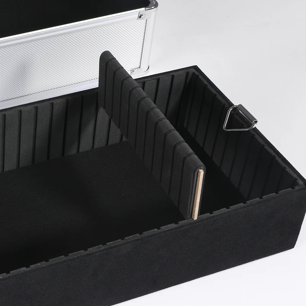 Makeup Case Professional Makeup Organiser 7 In 1 Trolley Silver - Nurns