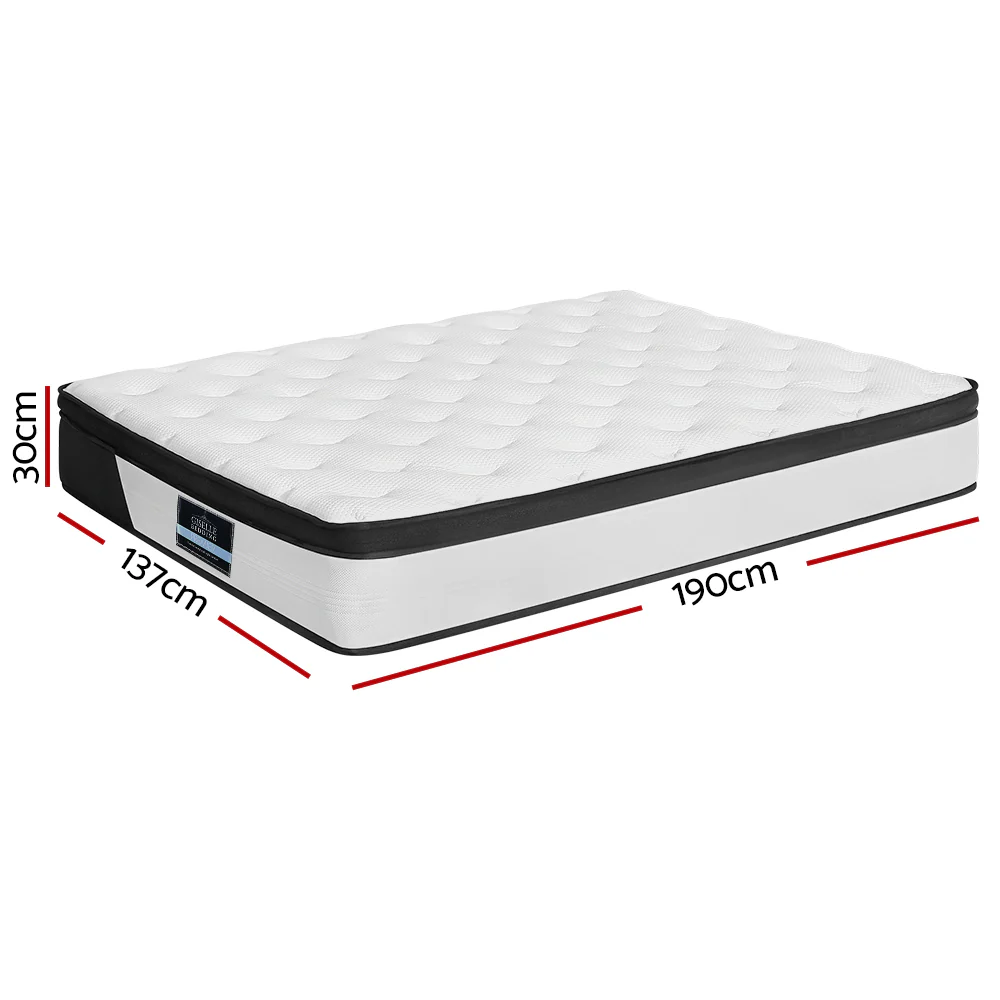 Nyla 30cm Euro Top Mattress Pocket Spring Medium Firm - Double - Nurns
