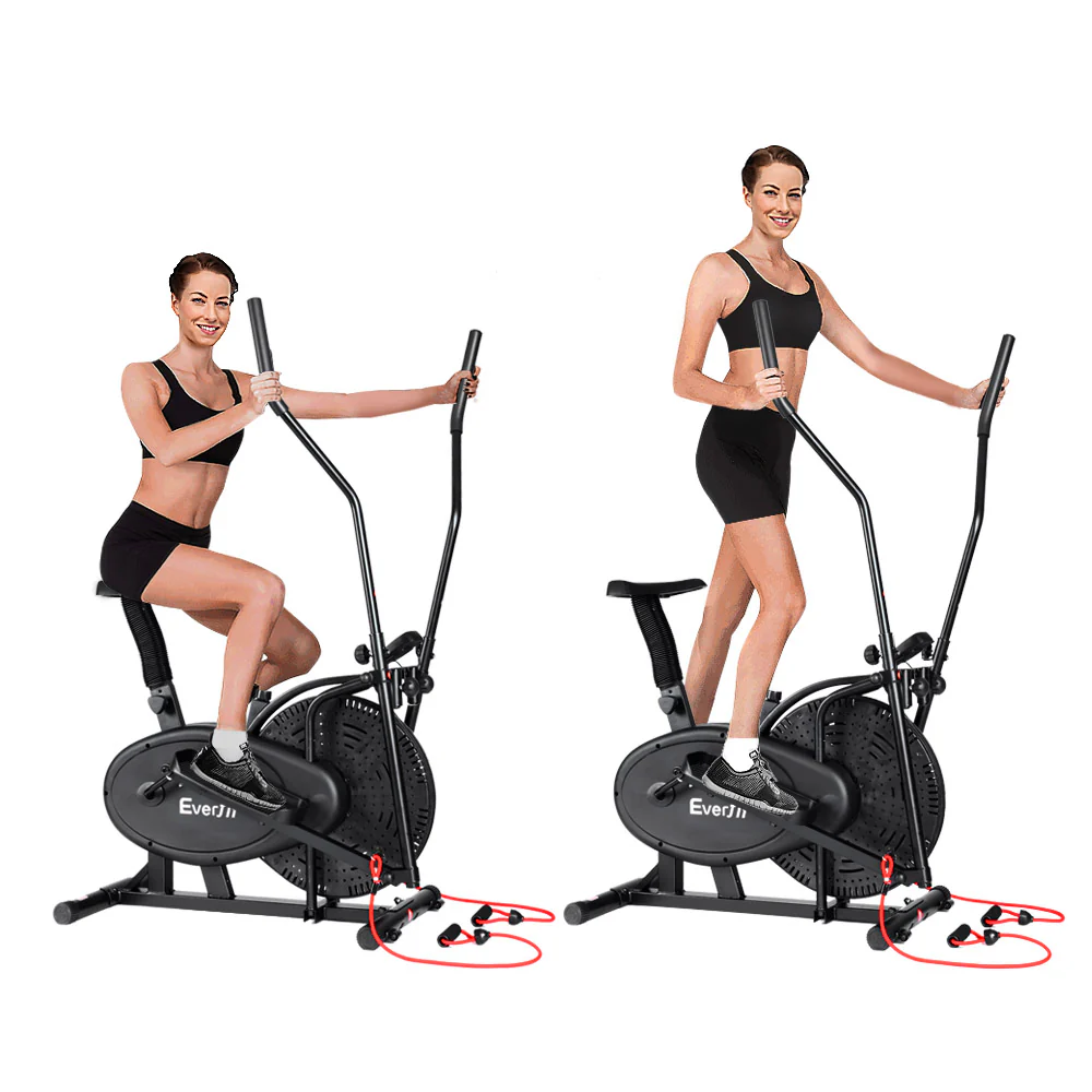 Everfit Exercise Bike 4 in 1 Elliptical Cross Trainer Home Gym Indoor Cardio - Nurns