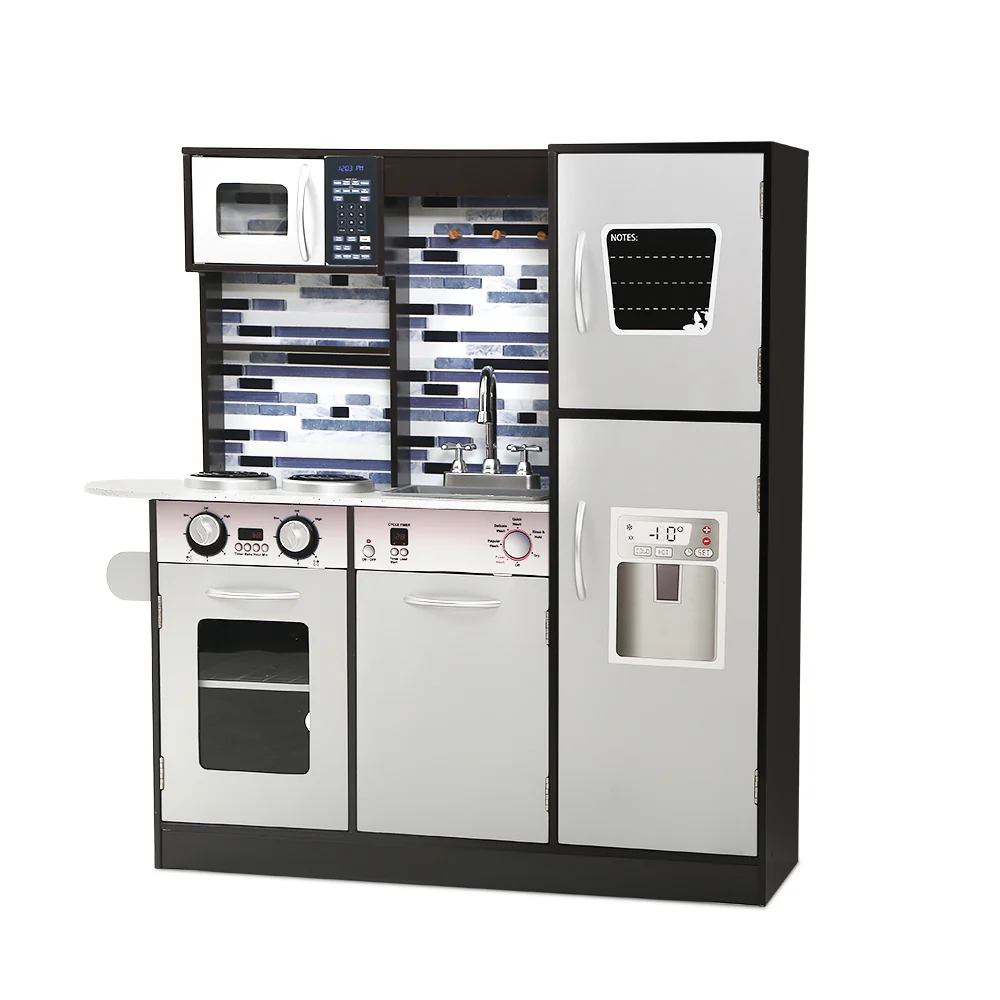 Kids Kitchen Wooden Pretend Play Set Toys Cooking Food Children Cookware - Nurns