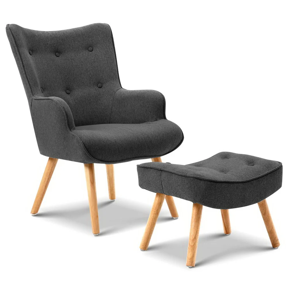 Lounge Accent Chair - Charcoal - Nurns