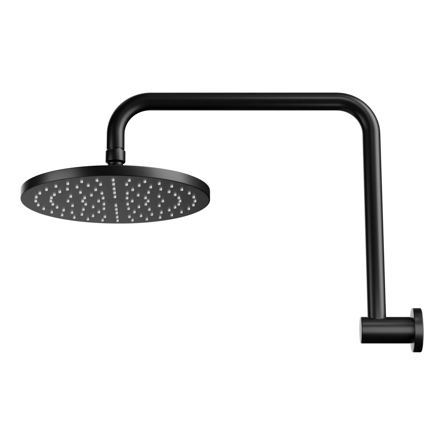 9'' Rain Shower Head Overhead High-pressure Swivel - Black - Nurns