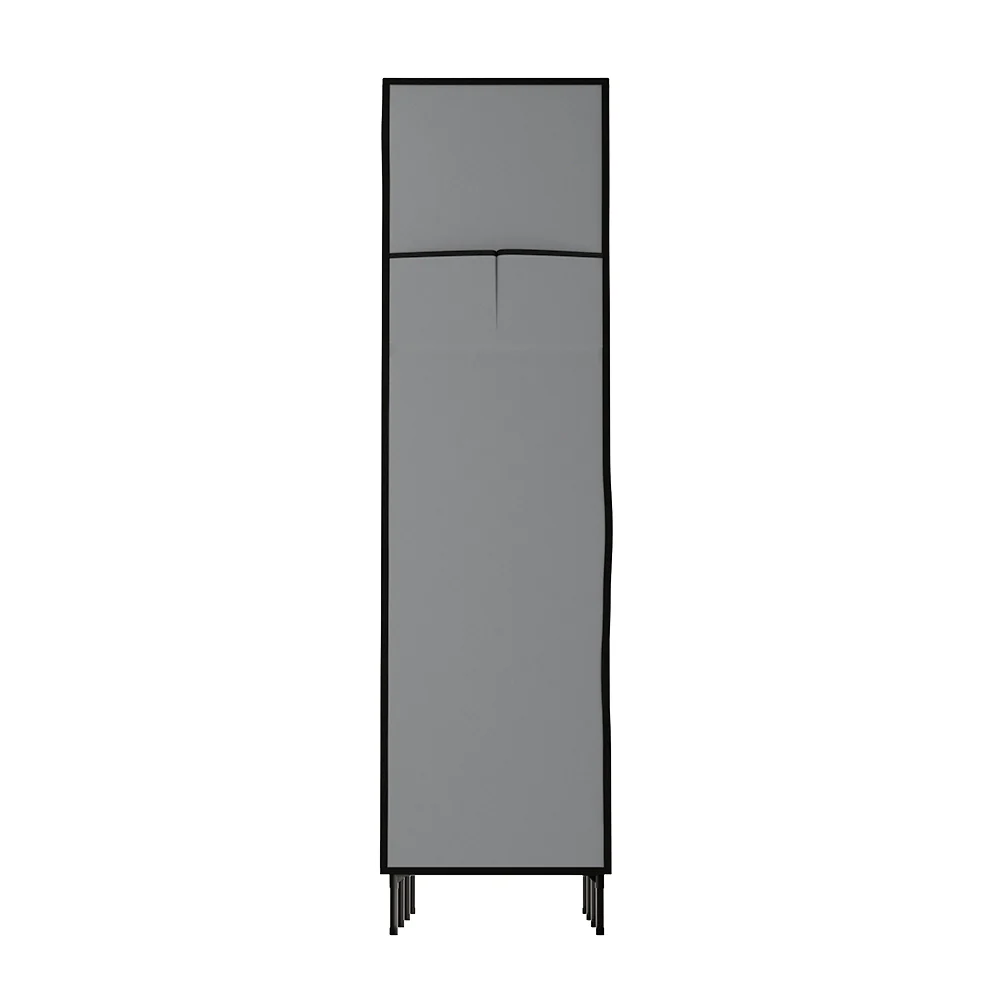 Large Portable Clothes Closet Wardrobe with Shelf Grey - Nurns