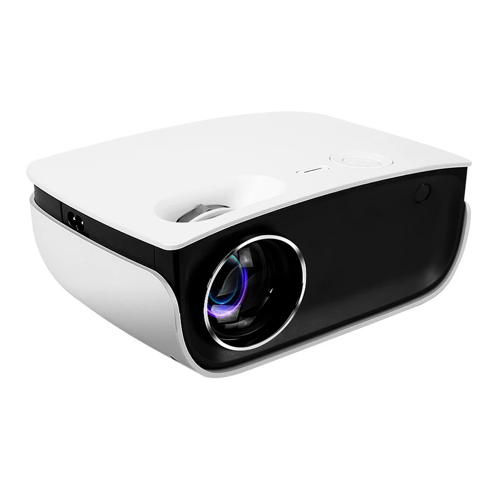 Mini Video Projector Wifi USB HDMI Portable 2000 Lumens HD 1080P Home Theater White - Nurns