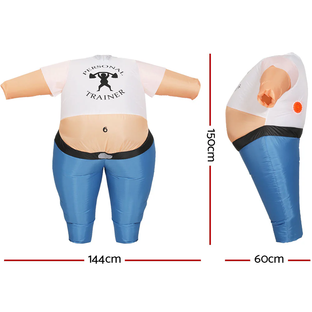 Inflatable Samson Costume Adult Suit Blow Up Party Fancy Dress Halloween Cosplay - Nurns