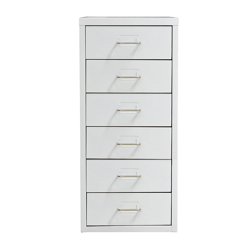Levede 6 Drawer Office Cabinet Drawers White - Nurns