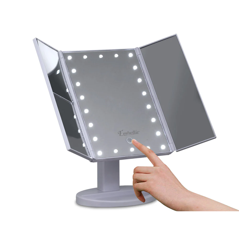 LED Tri-Fold Make Up Mirror - Nurns