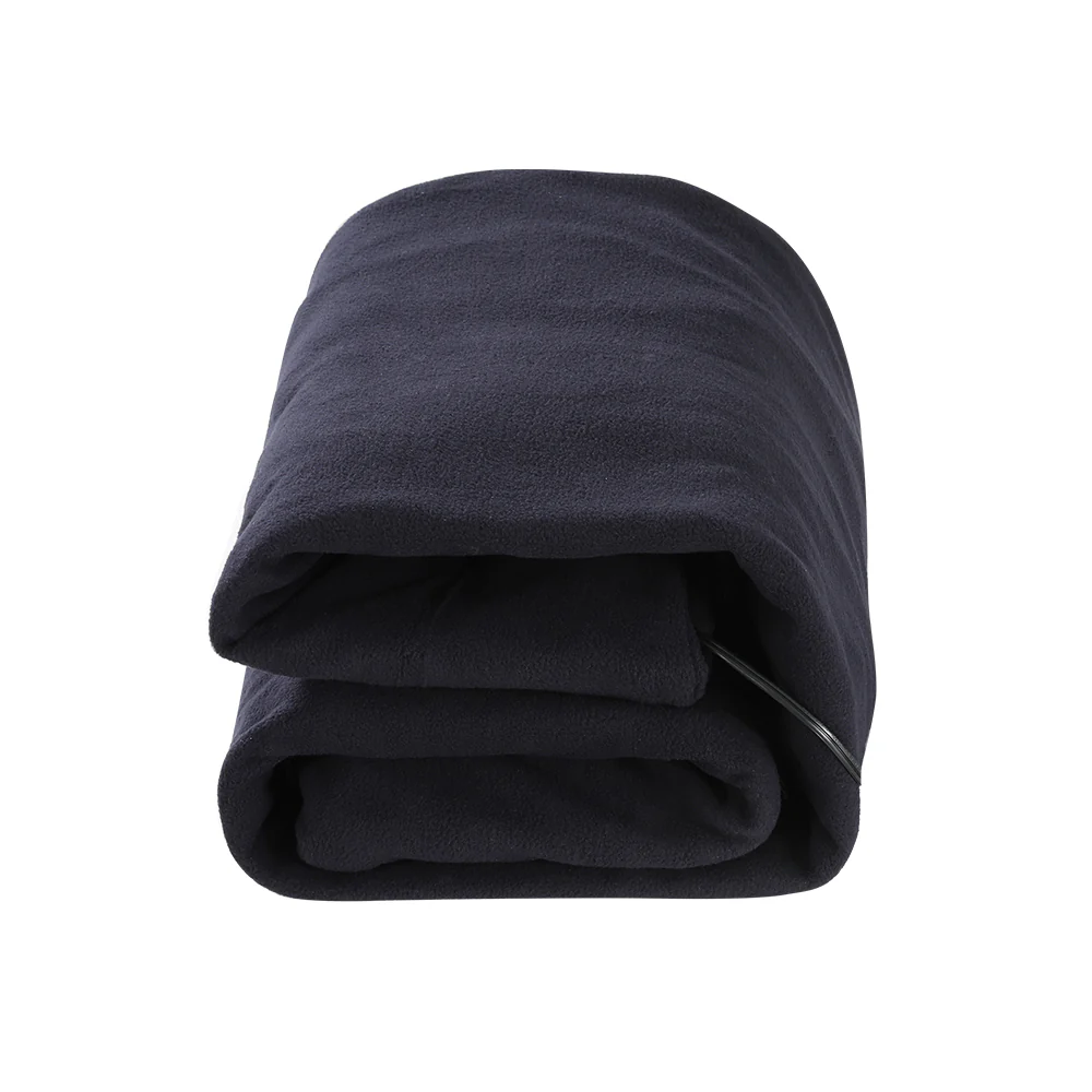 Watson Electric Throw Soft Blanket Heated Car Truck Rug Travel Camping 12V DC Auto - Navy Blue - Nurns