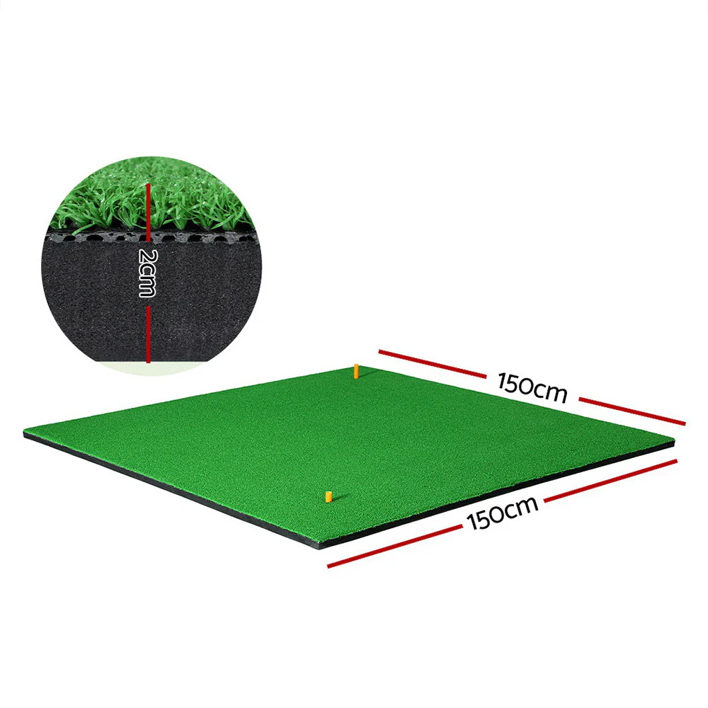 Everfit Golf Hitting Mat Portable Driving Range Practice Training Aid 150x150cm - Nurns