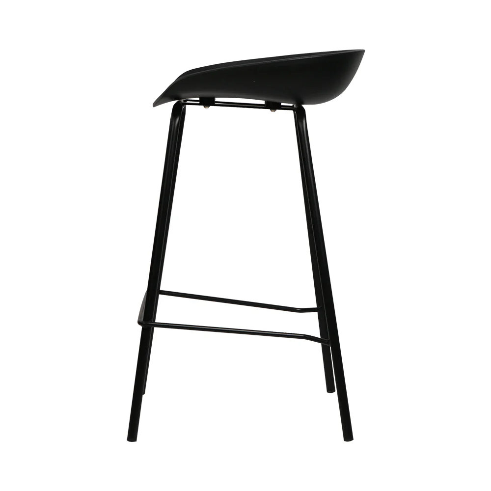Set of 2 Koropi Metal Bar Stools - Black - Nurns