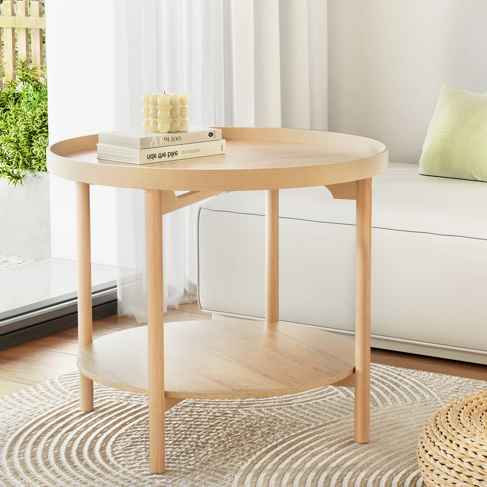 Ieremias Coffee Table 70cm Round - Pine - Nurns
