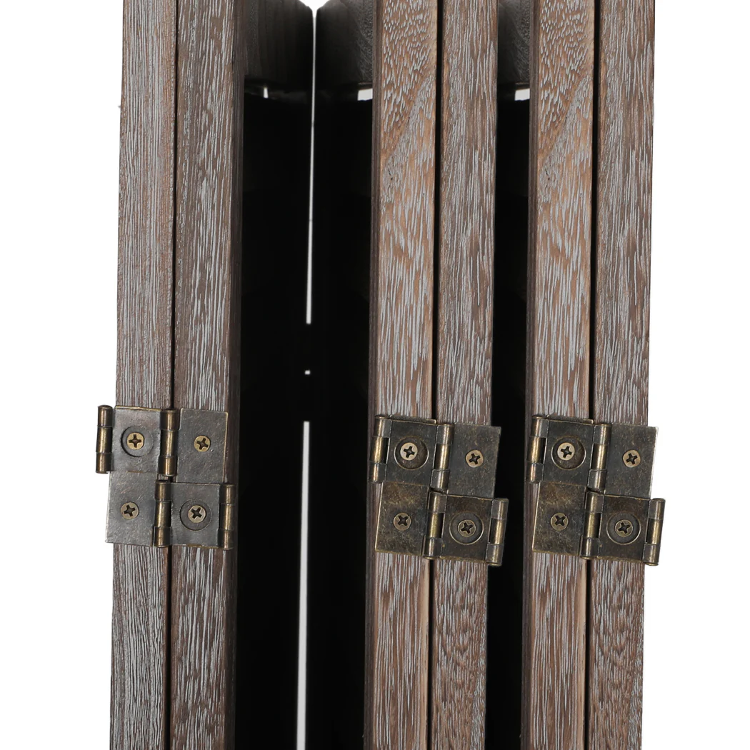 Room Divider 6 Panel Folding - Brown - Nurns