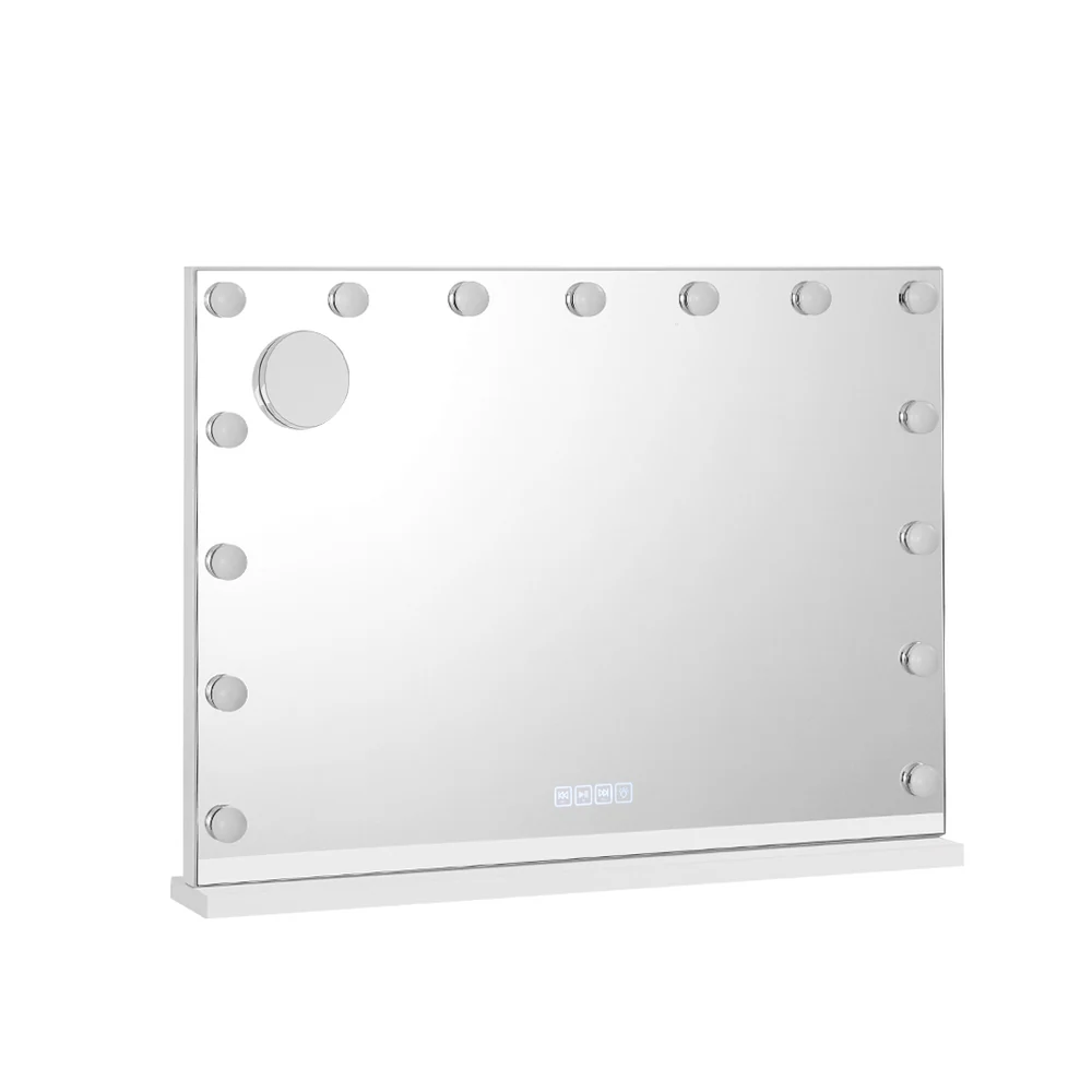 Bluetooth Makeup Mirror 80x58cm Hollywood with Light Vanity Wall 15 LED - Nurns