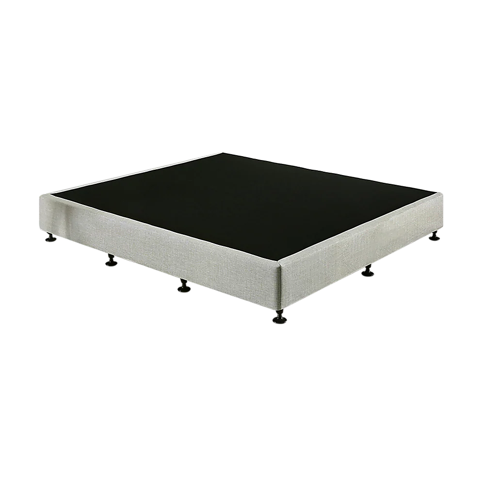 Aisha Ensemble Bed Base Linen Fabric - Light Grey King Single - Nurns