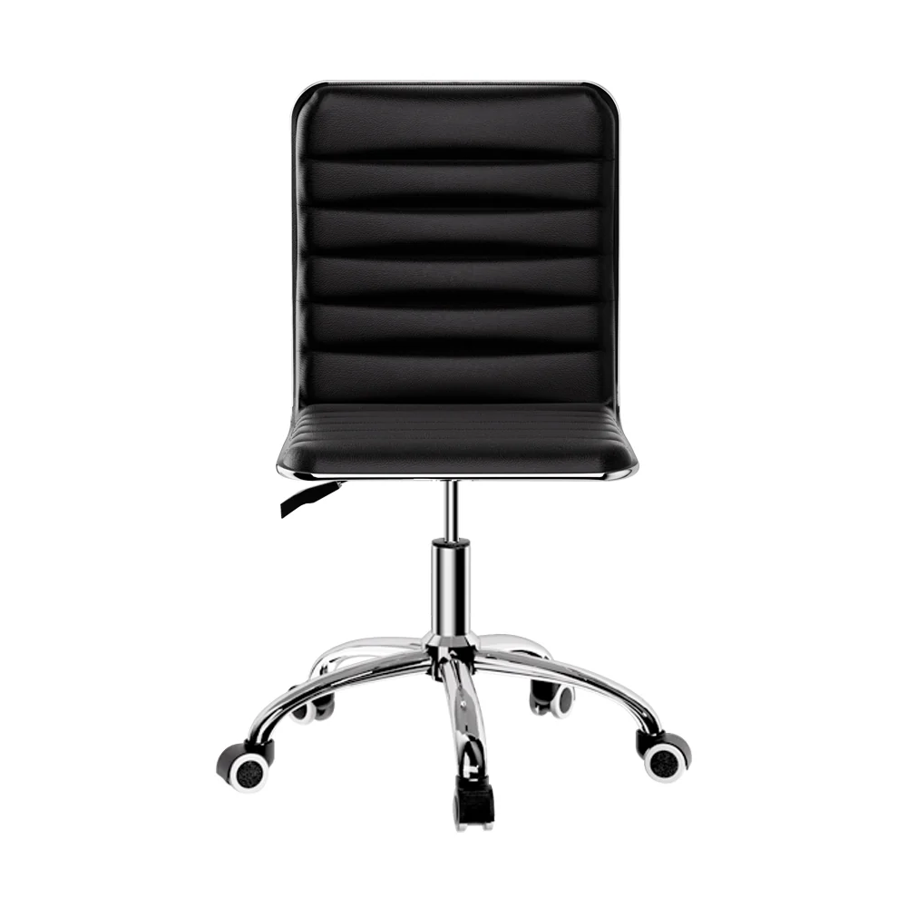 Artiss Office Chair Conference Chairs Pu Leather Low Back Black - Nurns