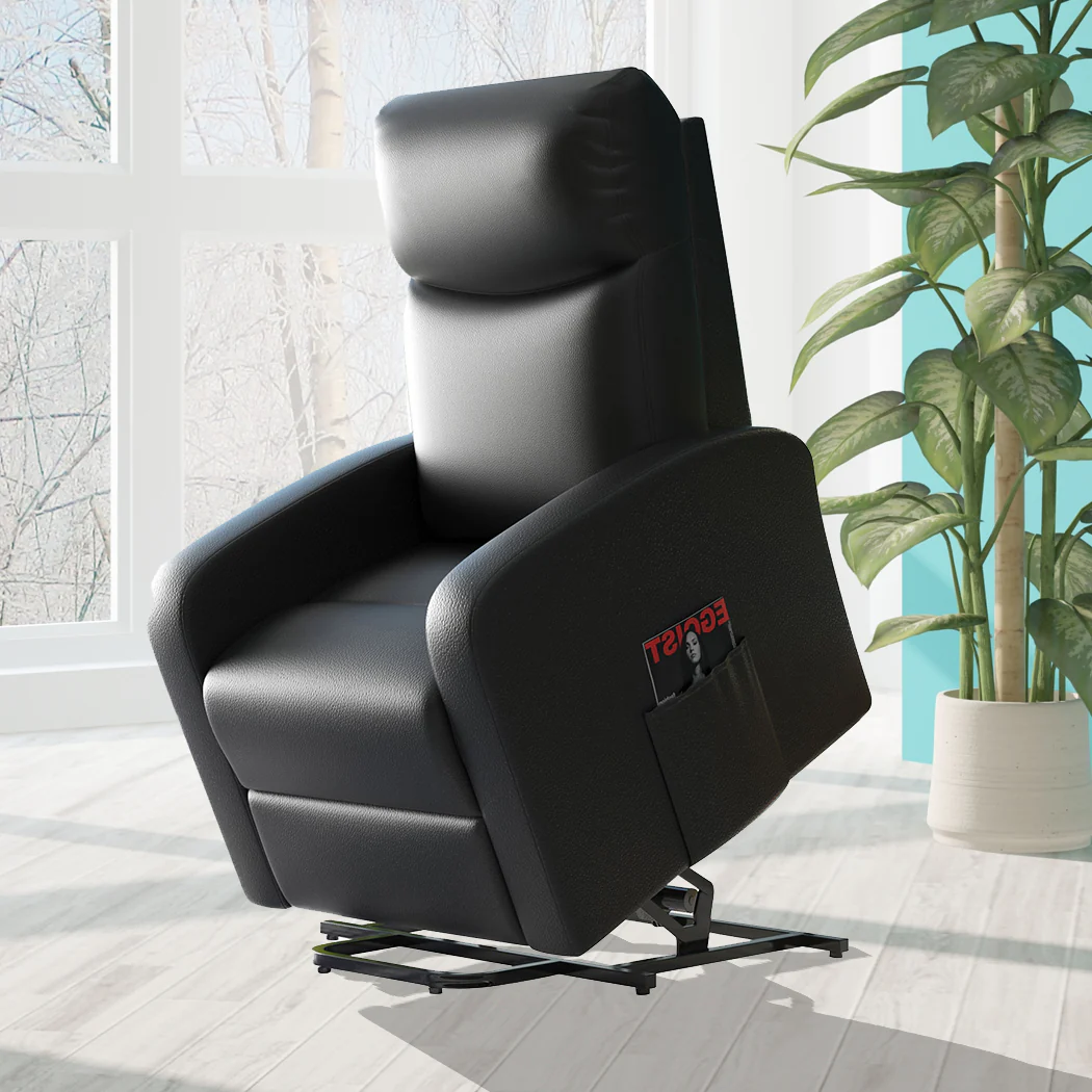 Triton Massage Chair Recliner Chair Electric Lift Armchair Heated Lounge - Black - Nurns