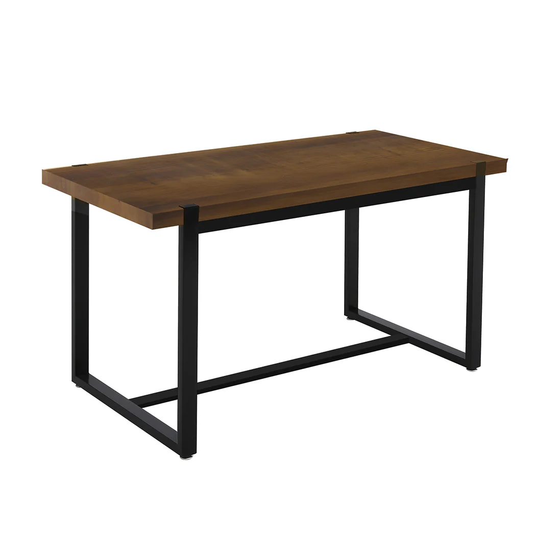 Dining Table Industrial Wooden Metal Kitchen Tables Cafe Restaurant 140Cm - Nurns