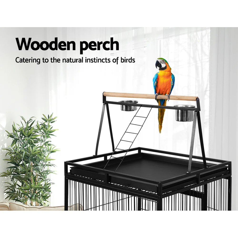 Bird Cage Pet Cages Aviary 173CM Large Travel Stand Budgie Parrot Toys - Nurns