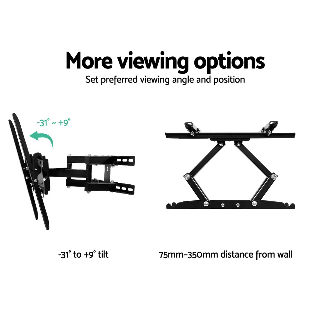 TV Wall Mount Bracket Tilt Swivel Full Motion Flat Slim LED LCD 23 32 42 50 55 inch - Nurns