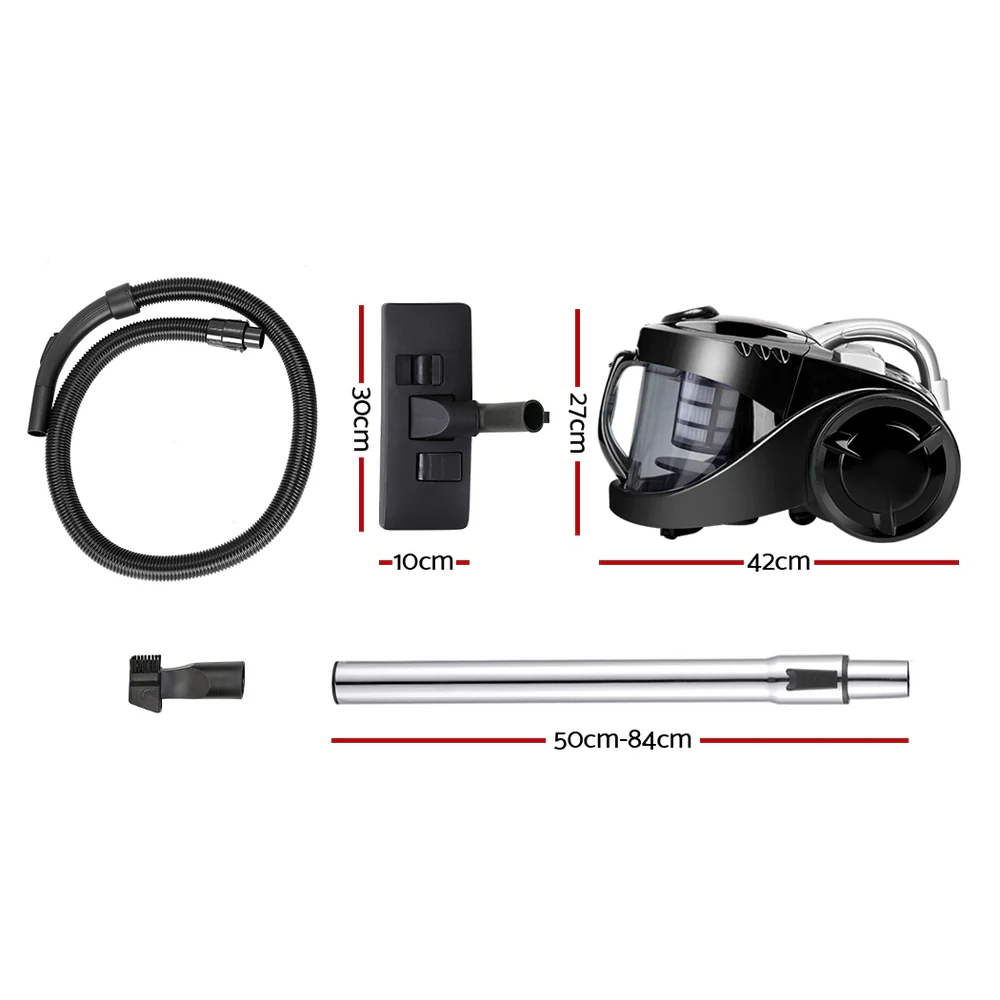 Devanti 2200W Bagless Vacuum Cleaner Black - Nurns