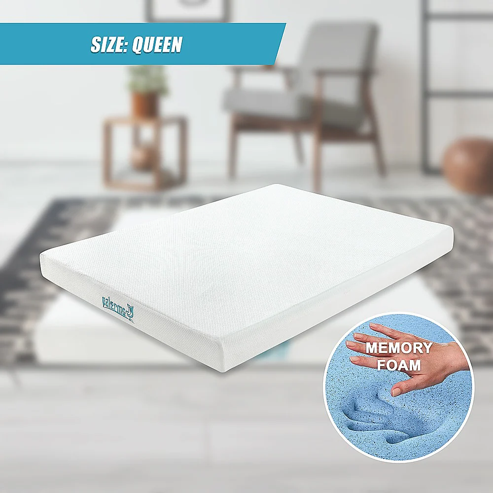 Kairos 15.25cm Mattress Memory Foam Green Tea Infused - Queen - Nurns