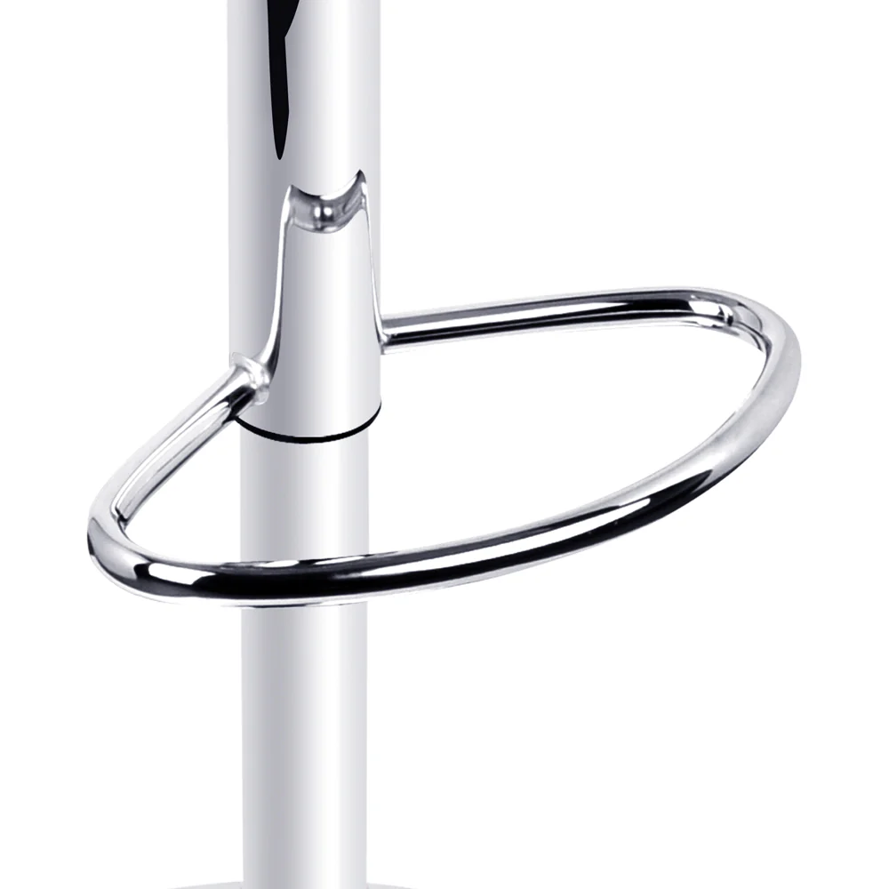 Set of 2 Chania Bar Stools Kitchen Dining Chairs Counter Stool Gas Lift Fabric - Grey - Nurns