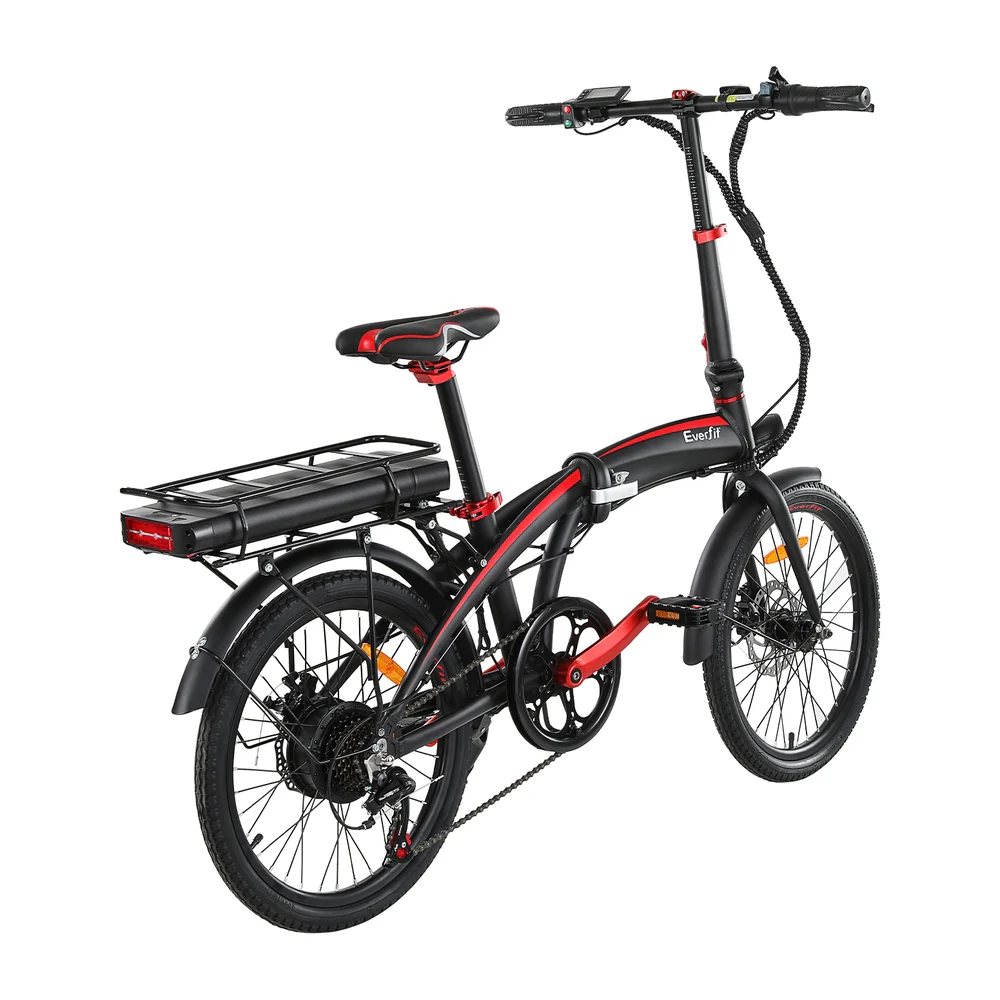 Everfit Folding Electric Bike Urban City Bicycle eBike Rechargeable Battery 250W - Nurns