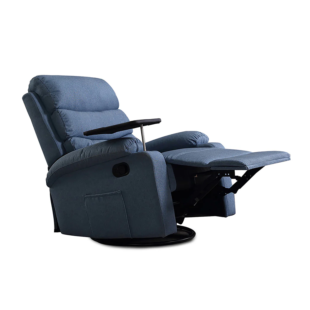 Niamh Massage Chair Recliner Chair Heated Lounge Armchair 360 Swivel - Blue - Nurns