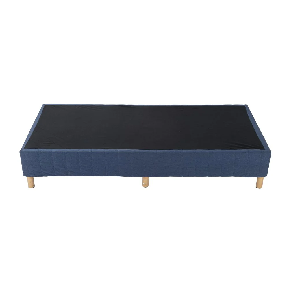 Vera Ensemble Bed Base Mattress Foundation with Metal Stats - Blue Queen - Nurns