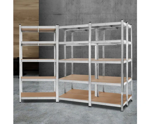 Giantz 5x1.8M Garage Shelving Warehouse Rack Pallet Racking Storage Shelf Silver - Nurns