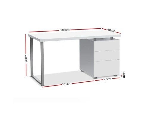 Amaranth Office Desk & Chair Package - White - Nurns